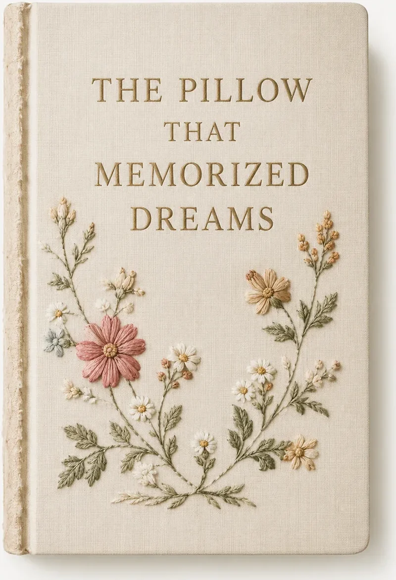 A surreal cozy cover showing a pillow glowing with dream imagery.