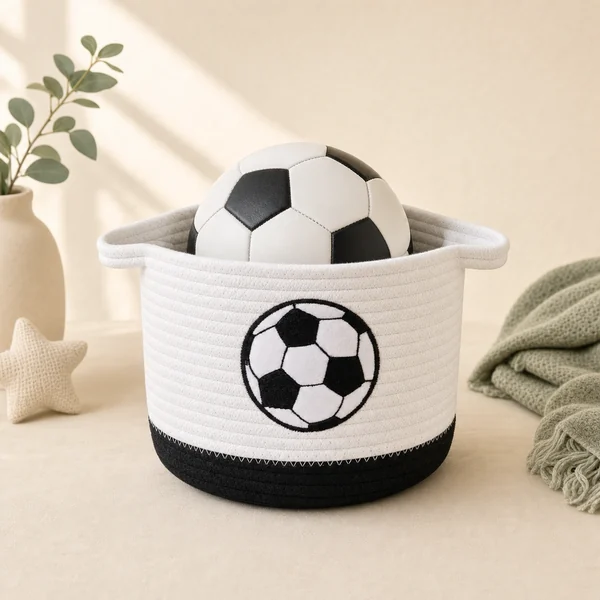 Soccer Woven Basket
