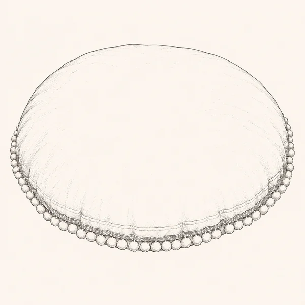 Illustrated sketch of a large kids floor cushion.