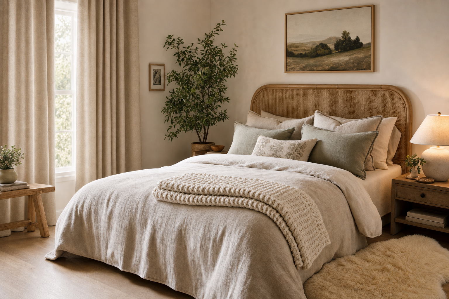 Beige thermal blackout curtains