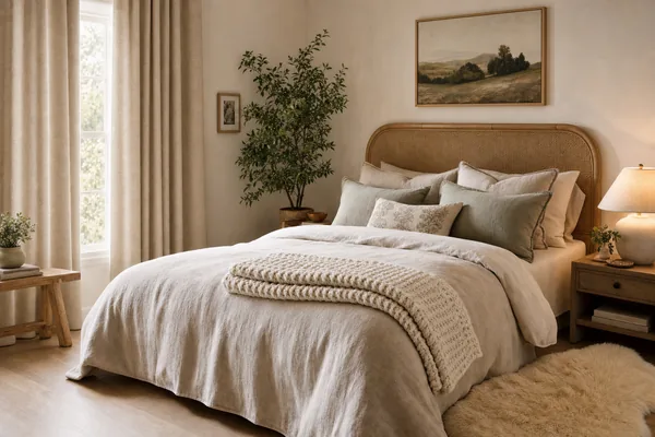 Beige thermal blackout curtains