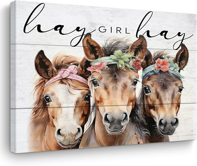 Framed Horse Canvas Wall Art