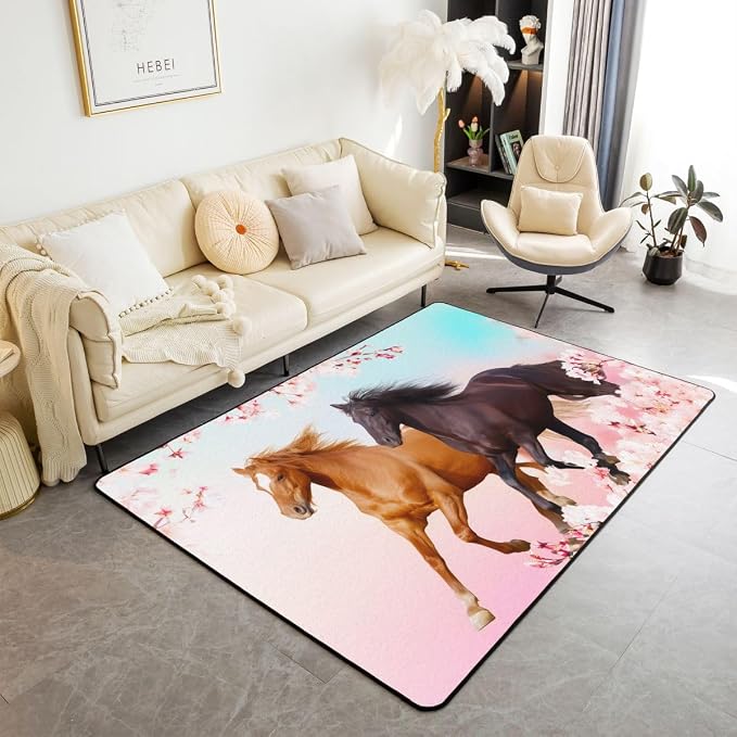 Horse Print Area Rug (5x7)