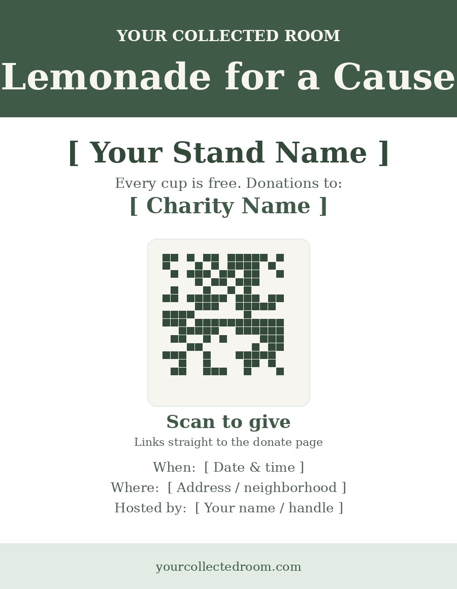 Preview of the editable lemonade-stand flyer template.