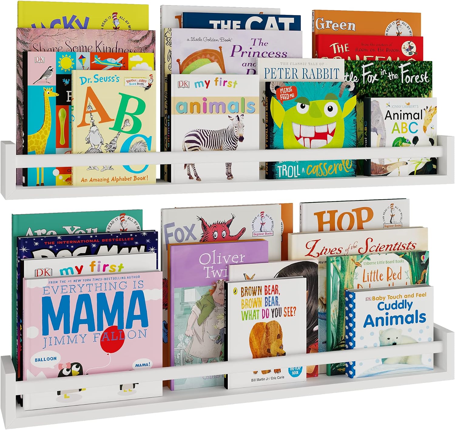Wall-Mounted Bookshelves (Set of 2)