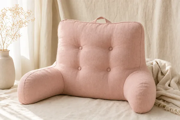 Plush backrest reading pillow