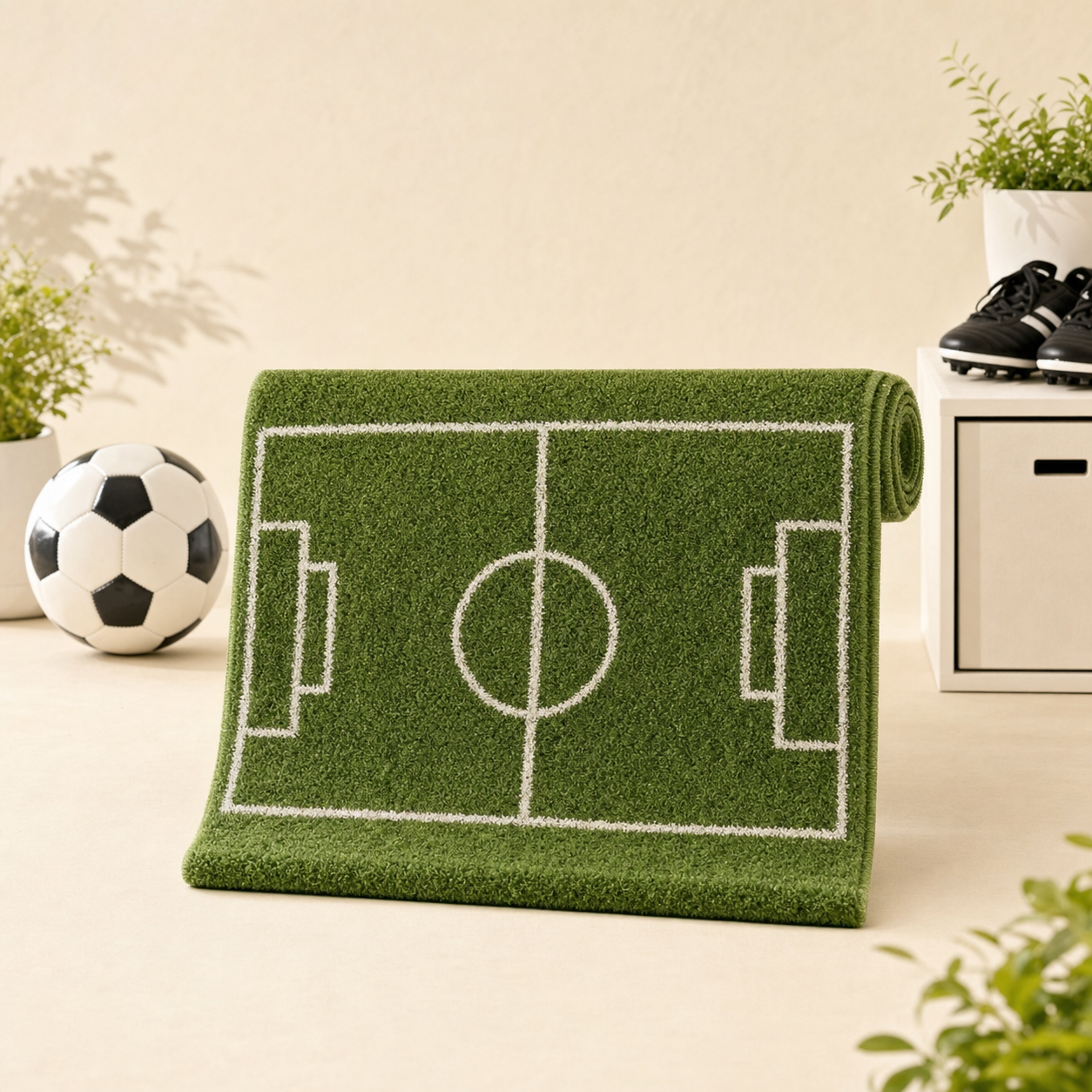 Green Turf-Look Area Rug