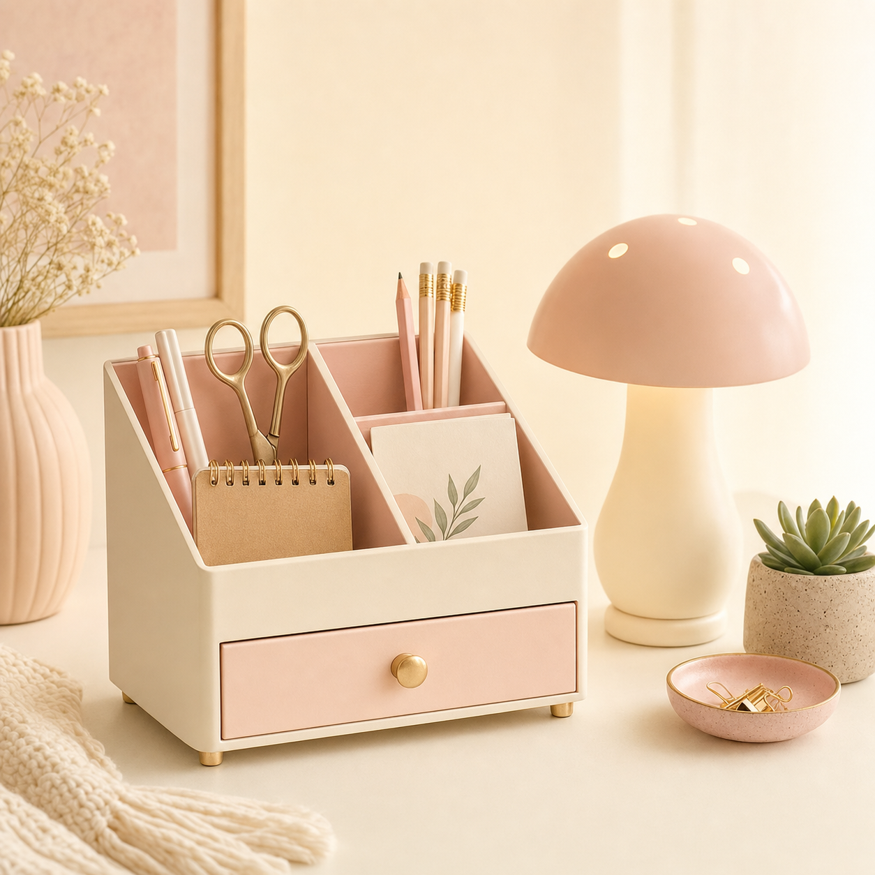Desk Accessories + Cute Lamp